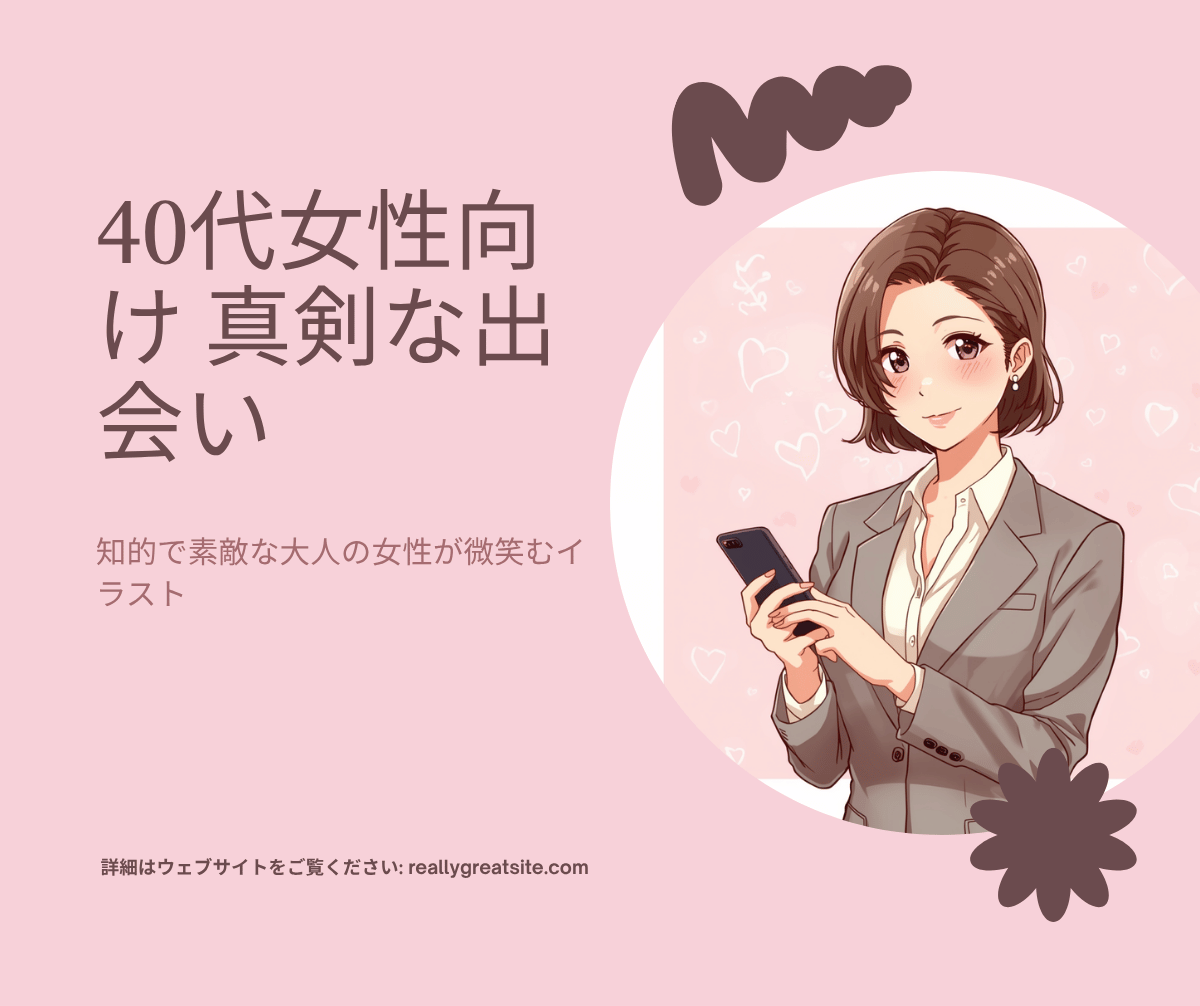 40代女性向け真剣な出会いマッチングアプリ